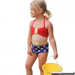 2pcs Baby Girl Halter Swimsuit Star Printing Bathing Suits Swimwear Bikini  B07QFLR8XJ
